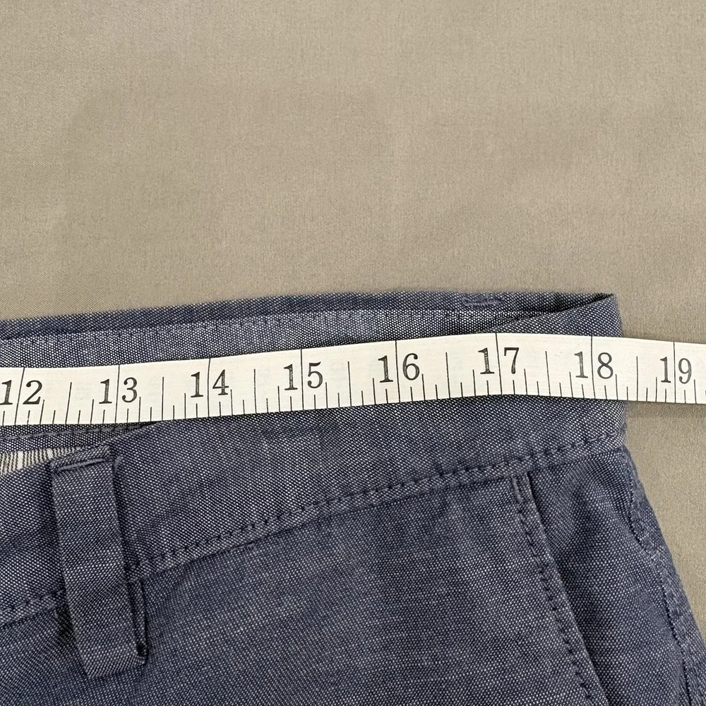 Banana Republic Aiden Short  Men's Chino Chambray Blue Heather Preppy Size 35